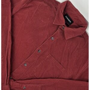 Bonobos Corduroy Button Down Long Sleeve Shirt Mens Size Small Red Slim Fit